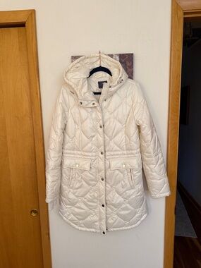 St. John’s Bay cream winter hooded coat
